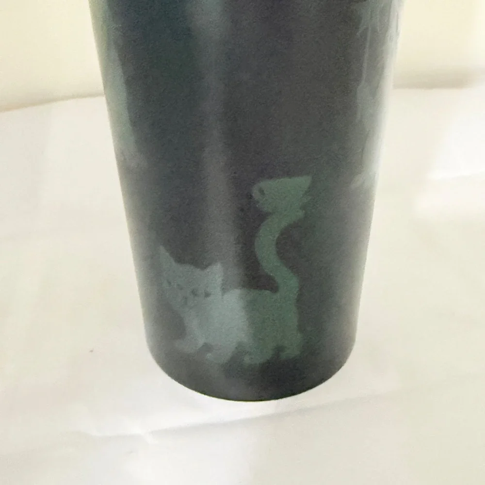 Starbucks Halloween 2026 BLACK CAT cold cup tumbler 23 oz with straw - NEW